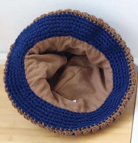 Flower Knit Crochet Fuzzy Bucket Hat Women Winter Warm Beanies Hat Furry Plush Faux Fur Fishing Skull Cap Fishman Hats in Saudi Arabia