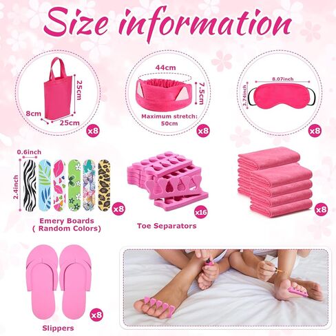 Jeyiour 72 Pcs Foot Spa Set for Girls Include Foot Tub Washbasin Hand Towels Spa Kit Accessories for Spa Party in Saudi Arabia