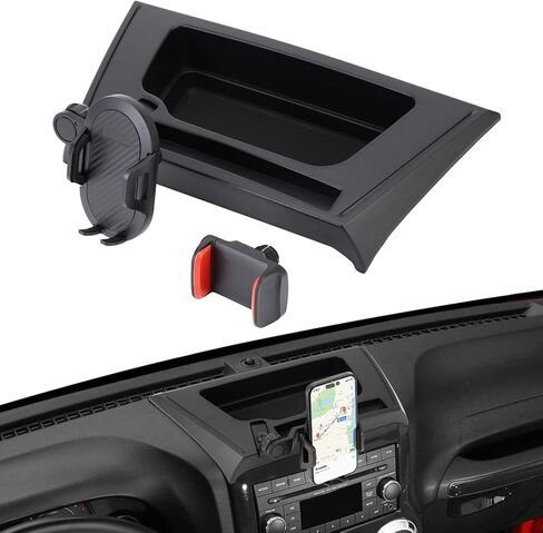 Phone Mount with Storage Tray for Wrangler 2018-2023JL/JLU 2020-2023 JT Dash Multi-Mount Phone Holder Kit for Jeep Wrangler JL/JLU/JT Accessories Interior Accessories in Saudi Arabia