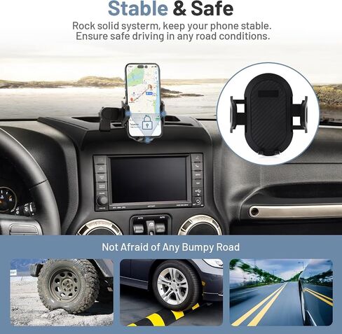 Phone Mount with Storage Tray for Wrangler 2018-2023JL/JLU 2020-2023 JT Dash Multi-Mount Phone Holder Kit for Jeep Wrangler JL/JLU/JT Accessories Interior Accessories in Saudi Arabia