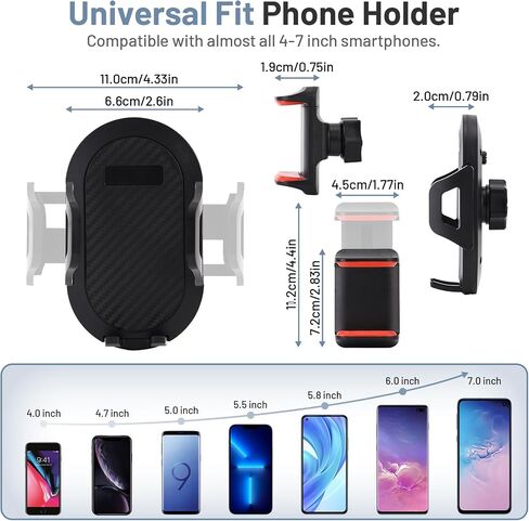 Phone Mount with Storage Tray for Wrangler 2018-2023JL/JLU 2020-2023 JT Dash Multi-Mount Phone Holder Kit for Jeep Wrangler JL/JLU/JT Accessories Interior Accessories in Saudi Arabia