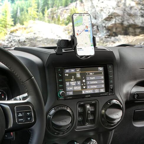 Phone Mount with Storage Tray for Wrangler 2018-2023JL/JLU 2020-2023 JT Dash Multi-Mount Phone Holder Kit for Jeep Wrangler JL/JLU/JT Accessories Interior Accessories in Saudi Arabia