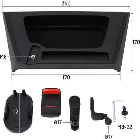 Phone Mount with Storage Tray for Wrangler 2018-2023JL/JLU 2020-2023 JT Dash Multi-Mount Phone Holder Kit for Jeep Wrangler JL/JLU/JT Accessories Interior Accessories in Saudi Arabia