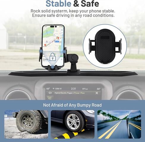 Phone Mount with Storage Tray for Wrangler 2018-2023JL/JLU 2020-2023 JT Dash Multi-Mount Phone Holder Kit for Jeep Wrangler JL/JLU/JT Accessories Interior Accessories in Saudi Arabia