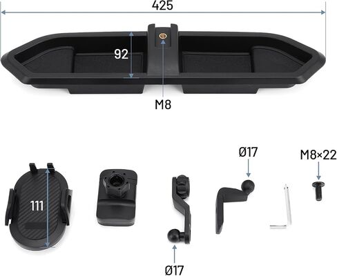 Phone Mount with Storage Tray for Wrangler 2018-2023JL/JLU 2020-2023 JT Dash Multi-Mount Phone Holder Kit for Jeep Wrangler JL/JLU/JT Accessories Interior Accessories in Saudi Arabia
