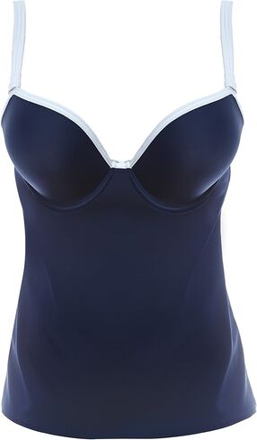 Freya in The Navy Deco Underwire Contour Tankini Top (AS3858) 34F/Marine in Saudi Arabia