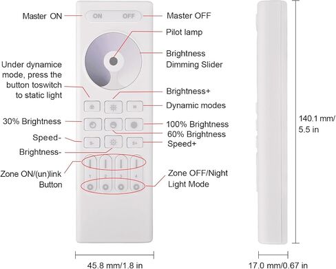 جهاز تحكم عن بعد RF 2.4G 4-Zone RC03RFB يعمل باللمس لوحدة تحكم RGB RGBW RGBCCT يعمل مع WB5 LM052 LM053 C03W C04W C05W C03RF C04RF C05RF إلخ in Saudi Arabia