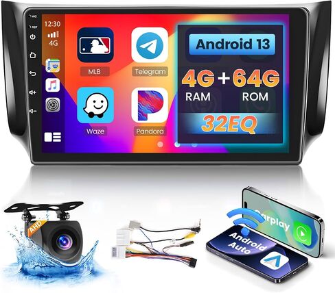2G+64G Android 13 Radio Dash Kit for Nissan Sentra 2013-2017 with Wireless Apple Carplay&Android Auto, 10.1" Touchscreen Replacement Radio with Backup Camera Mic HiFi FM USB EQ RCA in Saudi Arabia