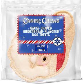 Canine Chews Holiday Christmas Dog Treats - Braided Wreath Christmas Dog Bones for Aggressive Chewers - Long Lasting Dog Chews - Dog Christmas Stocking Stuffers Christmas Treats for Dogs 1pk