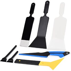 EHDIS Vinyl Wrap Installation Tool KIT Window Tint Tools Window Tint Bulldozer Squeegee Long Handle Scrubber Paddle Squeegee,Small Quarter Window Squeegee for Car Wrapping,Window Tint Installation