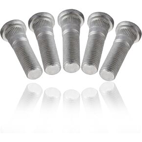 Pack-5 Car Wheel Lug Screws, Waterproof Durable Wheel Bolts Replacement OEM #9094202049 90942-02017 610-266 610-266.1, Compatible with Geo Pontiac Lexus Scion Chevrolet (Silver)