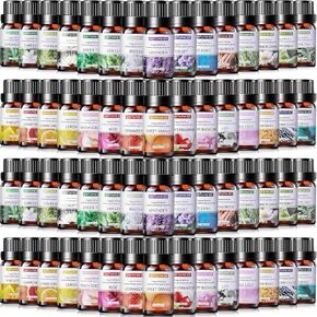 Nuanchu 30 Essential Oils Set 10ml Natural Essential Oils Aromatherapy Essential Oil Kit for Diffuser Humidifier Aromatherapy Oils for Candle Bath Bombs Making