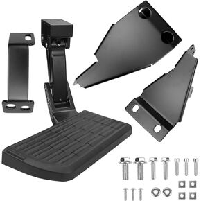 FEXON 75328-01A Truck Rear Bed Step Compatible with 21-23 Ford F150 (Excludes Dual Exhaust) Retractable Bumper Bedstep OEM Repalcement Tailgate Corner Swing Out Foot Step