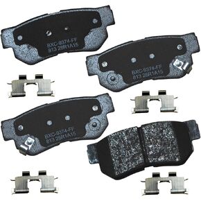 Bendix Premium SBC813 Ceramic Rear Brake Pads for Select Models Hyundai Azera, Elantra, Santa Fe, Sonata, Tucson, XG300, XG350, Kia Amanti, Magentis, Optima, Sportage