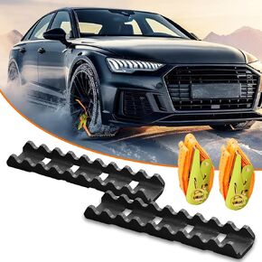 Tire Traction Straps Metal Gripper Traction Device for Anti Skid Emergency Tire Straps to Get Unstuck from Snow, Mud, Ice & Sand, fit for Cars & Small SUVs ATV UTV etc (Car/Small SUV-38 INCH)