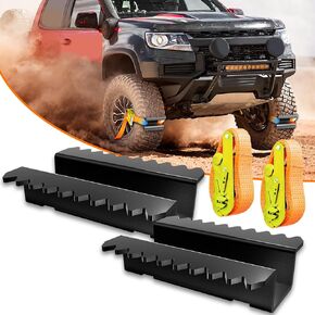 Metal Gripper Traction Device, Tire Traction Straps for Anti Skid Emergency to Get Unstuck, Rescue Tool to Dig Out of Holes from Snow, Mud, Ice & Sand, Fit Trucks SUVs JK JL Agricultural vehicles