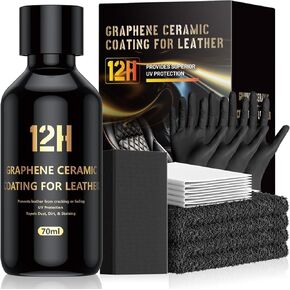 DRONAR 12H Graphene Car Leather Conditioner (70ML) - 18+ Month of Long Lasting Protection - Ceramic Coating for Car Protects & Restores All Leather Accessories, Non-Toxic, Safe for Any Color