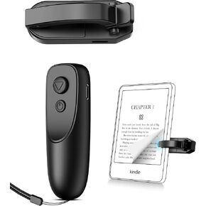 Remote Control Page Turner for Kindle Paperwhite Kobo eReaders, Page Turner Clicker with Wireless Remote Compatible with iPad, Tablets, Cellphones