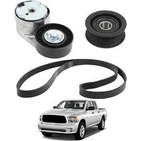 Serpentine Drive Belt Tensioner Pulley Idler Pulley Compatible with 2011-2020 Dodge Avenger Charger Durango VW Routan Chrysler 200/300 Ram ProMaster 1500/2500/3500 3.6L Replaces 90K-39282D