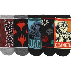 Bioworld Magic The Gathering Jace & Chandra Women's 5-Pair Ankle Socks