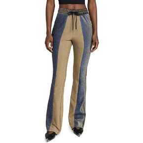 BruceGlen Women's Metallic Drawstring Track Pants