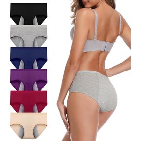 Period Underwear for Women Menstrual Panties Cotton Postpartum Easy Clean Teens Brief