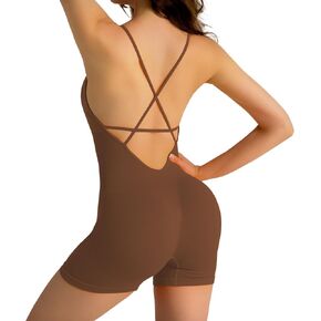 JBT Backless One Piece Jumpsuits for Women, Tummy Control Sexy Rompers, Seamless Sleeveless Bodycon Outfits in Saudi Arabia