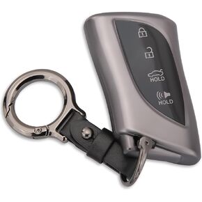 for Lexus Key Fob Cover Full Protection Car Keys Case with Leather Chain Fit for 2018-2024 ES350 RX350h LC500h LS500h 2019-2024 UX200 UX250h ES250 ES300h 2020-2023 GX460 NX350 NX450