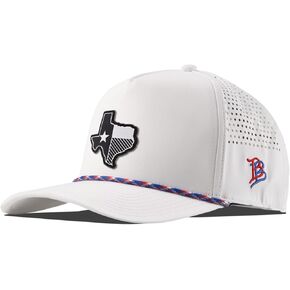 Branded Bills Texas Vintage PVC Curved 5 Panel Rope, Snapback Closure, Lightweight, Comfortable Baseball Cap
