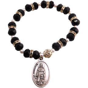 Westmon Works St Peregrine Cancer Healing Saint Gift Set with Italian Bracelet and Holy Prayer Card in Kuwait
