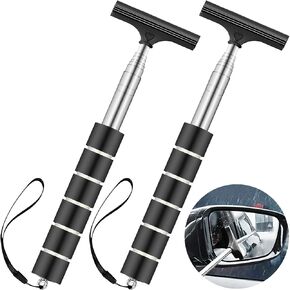 2 Pcs Side Mirror Squeegee, Retractable Car Mirror Squeegee, Portable Car Mirror Wiper, Car Cleaning Tool for Rainy Foggy Weather,Universal Car Accessories