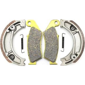 Front Brake Pads Rear Shoes for Honda CRF150F CRF230F CRF 150 230 F 2003 2004 2005 2006 2007 2008 2009 2010 2011 2012 2013 2014 2015 2016 2017 2018 2019 2020 Brakes Drum FA185 H304 MC0263