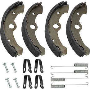 JAVIK Front Brake Shoes Springs Pins Left&Right for Yamaha Big Bear 350 Kodiak 400 YFM350 YFM400 1989-1998
