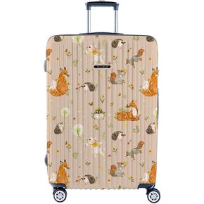 TSA Lock ABS+PC Hardside Luggages with Spinner Wheels, hard shell Lightweight Carry on. German Design travel suitcase (Wonderland Alice, 22)