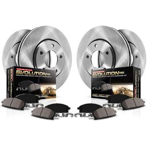 POWERSTOP Brake Kit For 2007-2017 Jeep Wrangler, 2018 Wrangler JK - Autospecialty Front and Rear Replacement with Brake Rotors & Ceramic Brake Pads, KOE2798