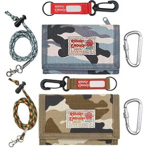 Rough Enough Kids Wallet for Boys Teens Lanyard Neck Wallet Purse with Keychian Gifts for Boys Teenage