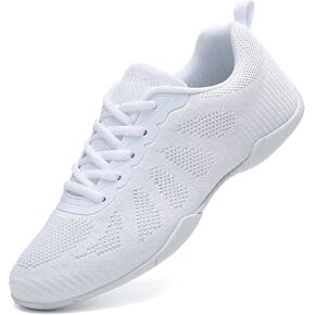Girls Black Cheerleading Shoes Youth Cheer Shoes Girls Cheerleading Dance Shoes Athletic Training Dance Breathable Cheer Competition Sneakers