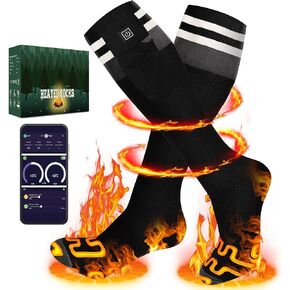 Winter Socks for Men Women,Winter Heat Socks Winter Socks for Outdoor Riding Camping Hiking (Black, XL)