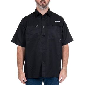 HABIT Men's HB Short Sleeve River Shirt, Black, X-Large