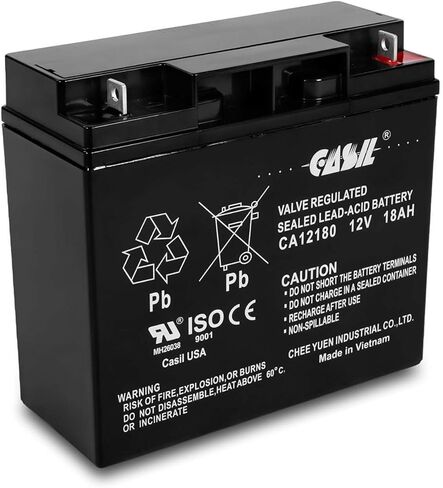12V 10Ah Battery Sealed Lead Acid Deep Cycle Rechargeable Battery SLA AGM Battery with F2 Terminals Compatible with Long Way LW-6FM10, 12V 12AH Battery Replacement in Saudi Arabia