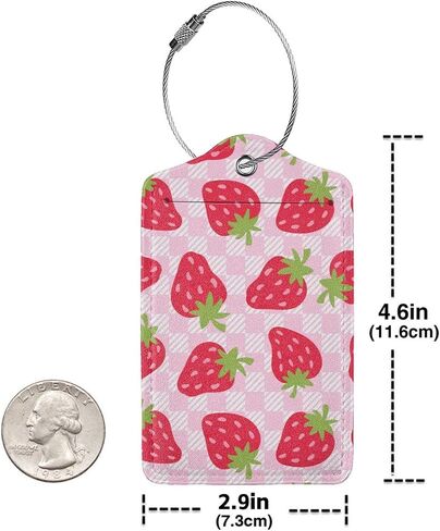 Retro Trendy Pink Bow Luggage Tag for Suitcases, Cute Leather Suitcase Tags, Travel Birthday Gift for Women Girl, 2 Pack in Saudi Arabia