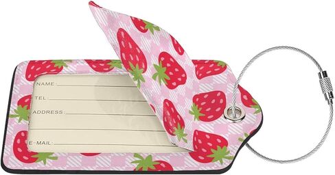 Retro Trendy Pink Bow Luggage Tag for Suitcases, Cute Leather Suitcase Tags, Travel Birthday Gift for Women Girl, 2 Pack in Saudi Arabia