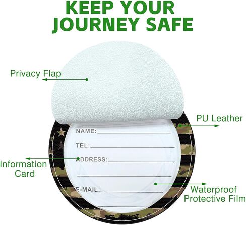 Round Cute Luggage Tags 2 Pack Moon Sun Creative Baggage Tags,Cruise Travel Baggage Suitcases Tag with Stainless Steel Loop ID Tag Privacy Flap in Saudi Arabia