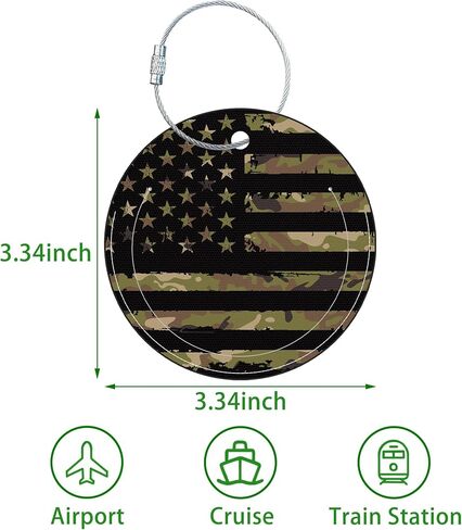 Round Cute Luggage Tags 2 Pack Moon Sun Creative Baggage Tags,Cruise Travel Baggage Suitcases Tag with Stainless Steel Loop ID Tag Privacy Flap in Saudi Arabia