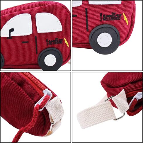 Suillty Kids Toddlers Cute Mini Car Shape Crossbody Bag Little Boys Girls Small Coin Purse Wallet Shoulder Handbags in Kuwait