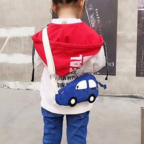 Suillty Kids Toddlers Cute Mini Car Shape Crossbody Bag Little Boys Girls Small Coin Purse Wallet Shoulder Handbags in Kuwait
