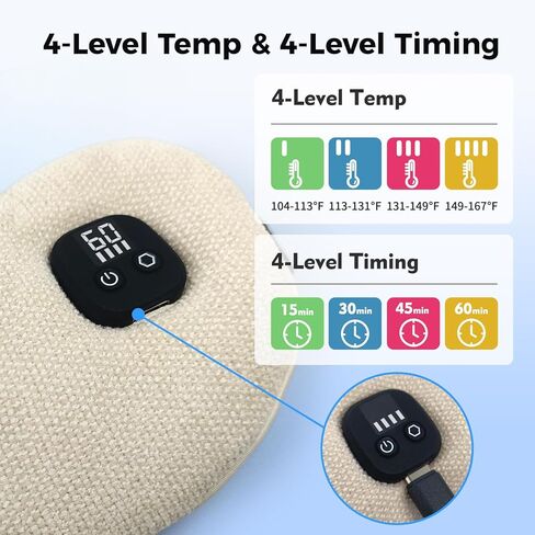 قناع العين المسخن للعيون الجافة، ضغط العين الدافئ اللاسلكي مع 4 مستويات للحرارة، توقيت 4 مستويات، قابل لإعادة الشحن 1000 مللي أمبير في الساعة، التهاب الجفن، الأنماط، غطاء قابل للغسل، السفر، هدايا للعائلة (أخضر) in Kuwait