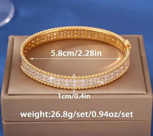 14K Bangle Bracelet with Sparkling Cubic Zirconia – Elegant Single Bangle for Women in Saudi Arabia