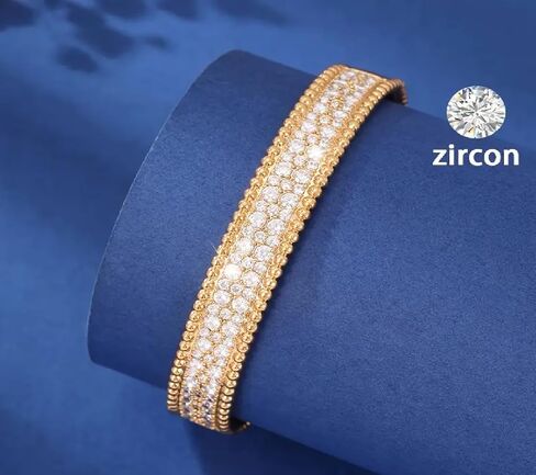 14K Bangle Bracelet with Sparkling Cubic Zirconia – Elegant Single Bangle for Women in Saudi Arabia