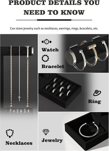 Bracelet and Necklace Holder,Velvet Jewelry Necklace Display Organizer Stand,bracelet Holder for Selling,Bracelet and Necklace Storage Tree (Style 2（Beige）) in Kuwait